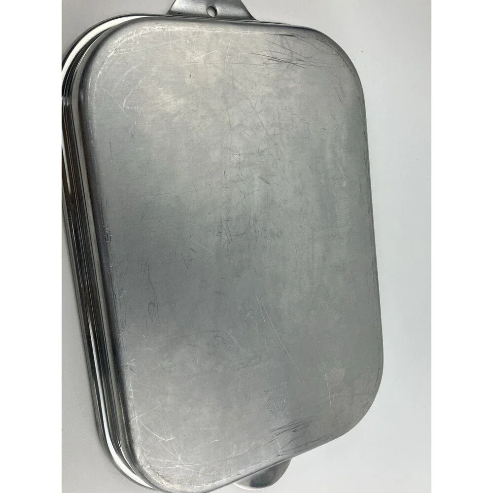 Wear Ever Aluminum Two Piece Roaster Dutch Oven Top #918 Bottom #818 USA